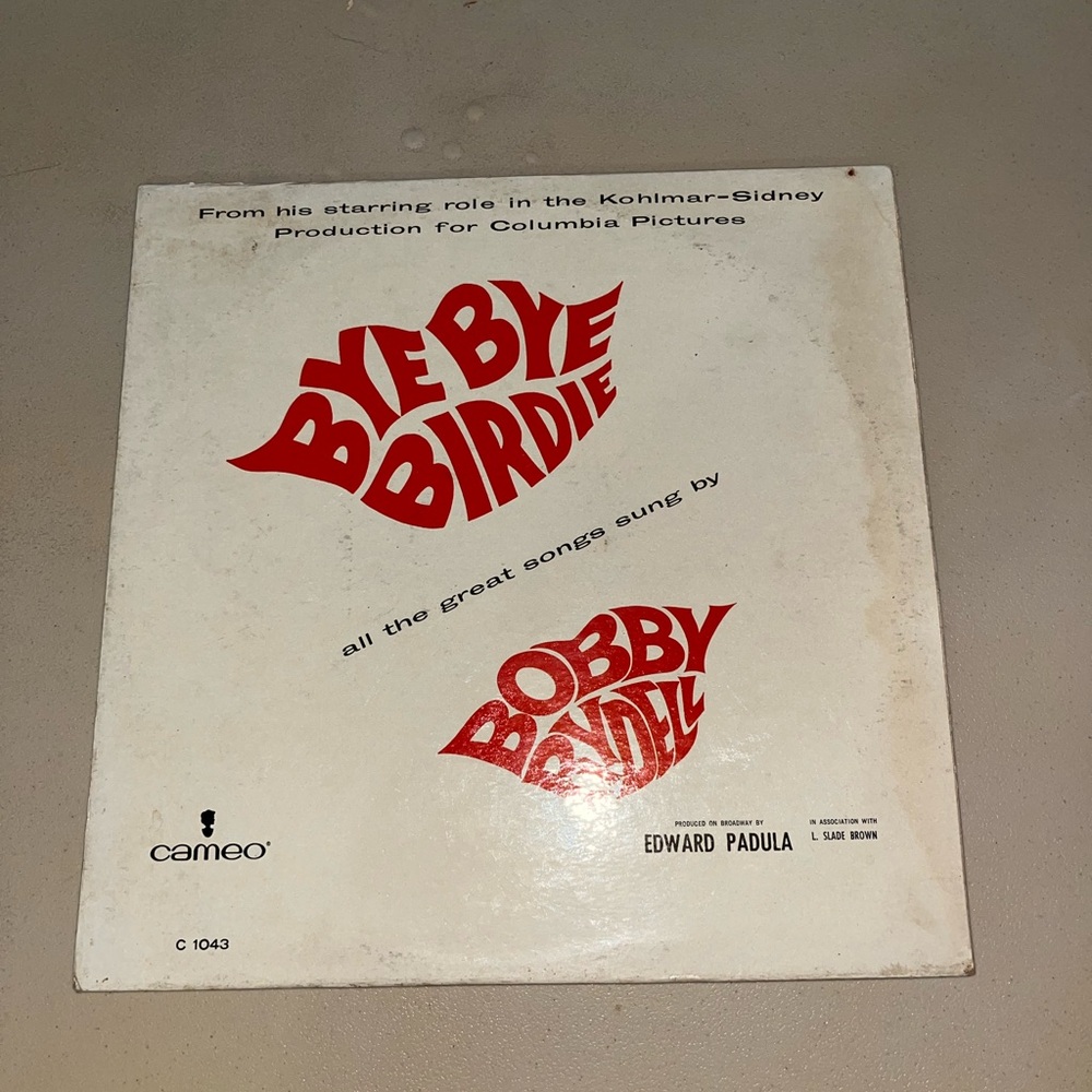 Bye Bye Birdie Bobby Rydell Vinyl Album